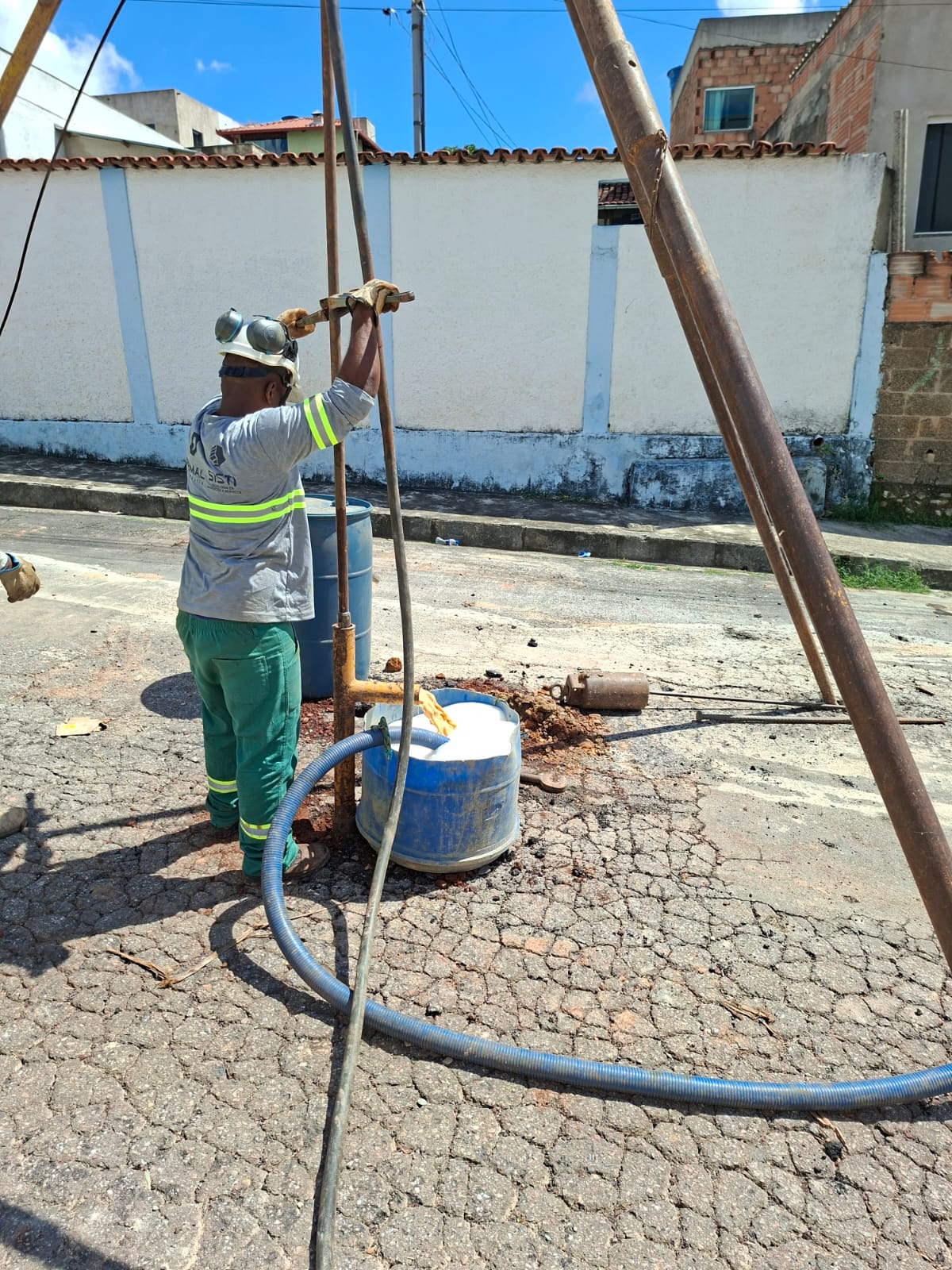 Sondagem em área urbana